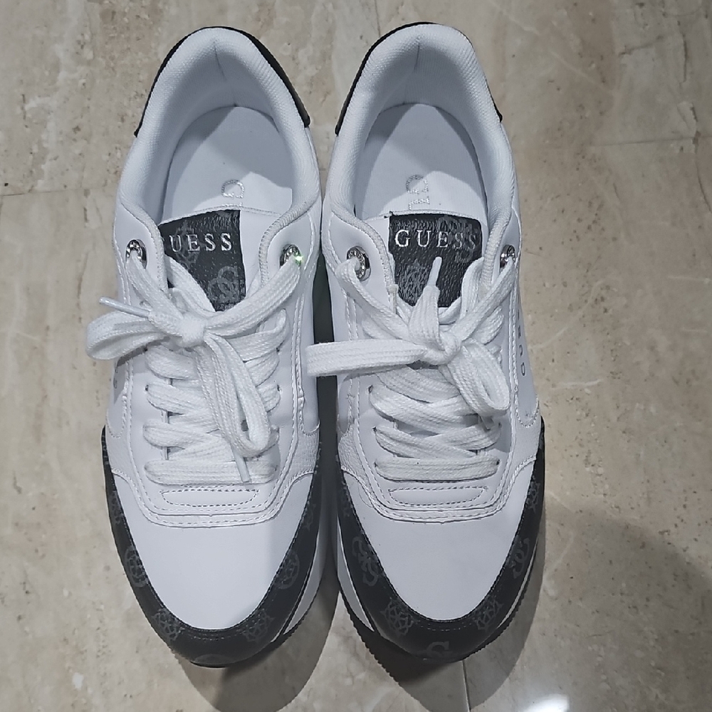 Guess Monochrome Lace-Up Sneakers